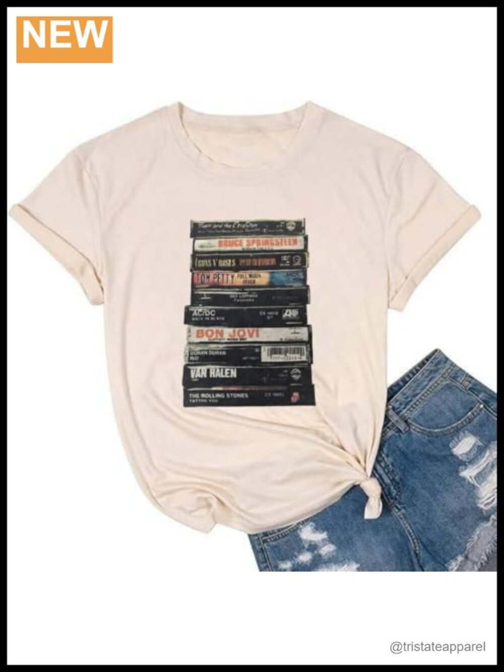 Vintage Rock Band Graphic Tee Short Sleeve Concert Outfit